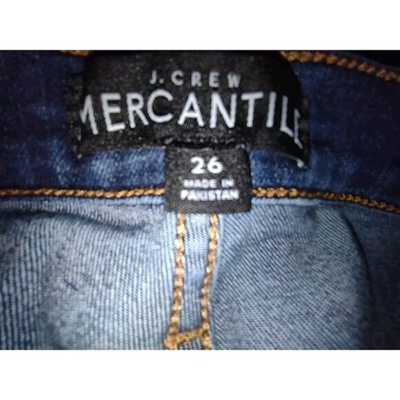5/$25 J Crew Size 26 Skinny Denim Blue Jeans J6583 Mercantile Stretch - Picture 6 of 7